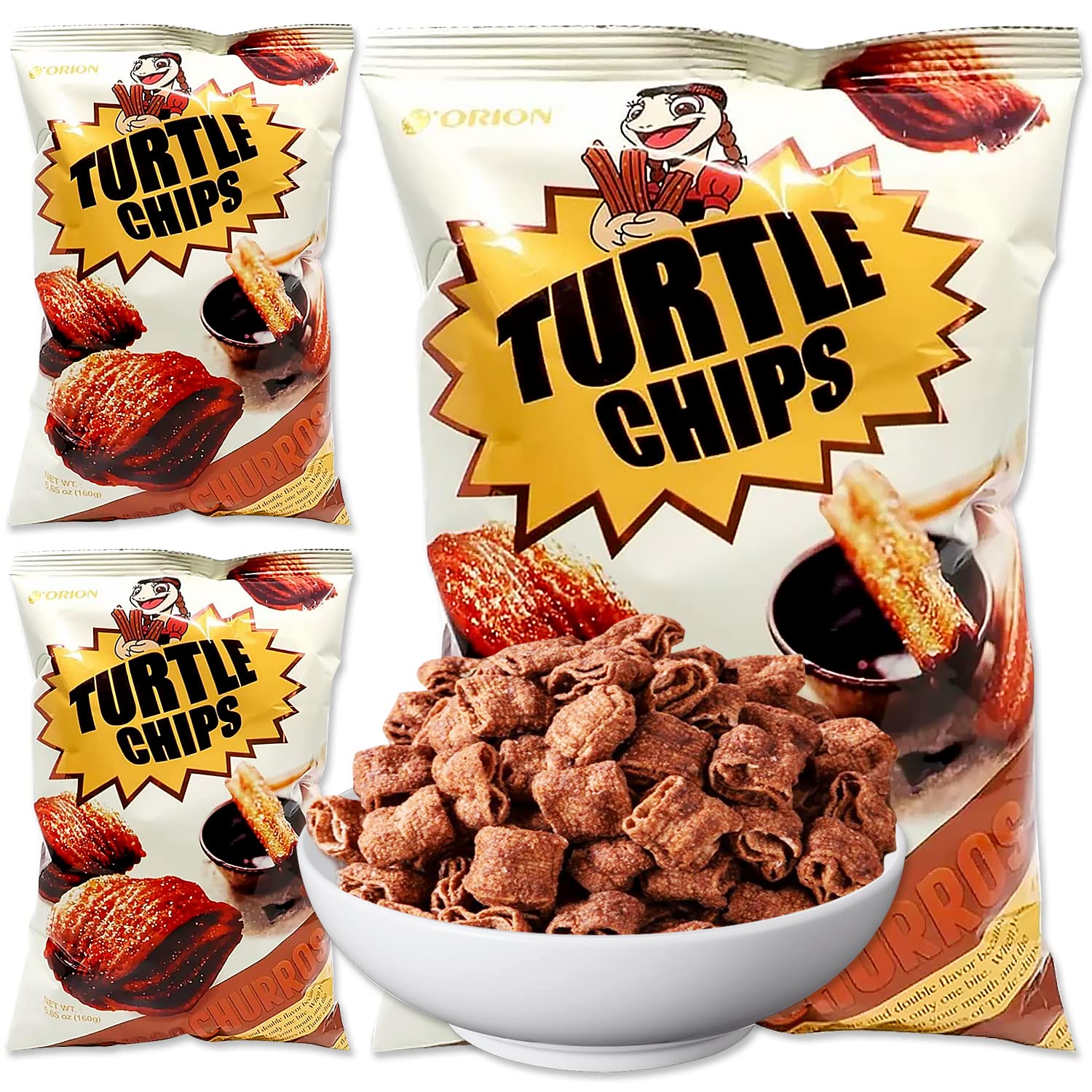ORION Turtle Chip Choco Churros 80g x 12